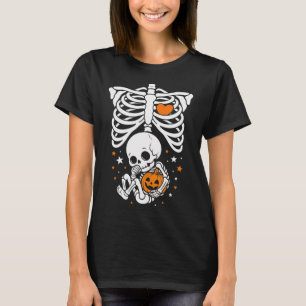 T-shirt Bébé squelette de Halloween Cage thoracique encein
