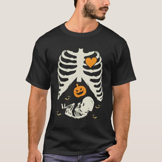 T-shirt Bébé Squelette Grossesse Cadeau de grossesse Cadea (Devant)