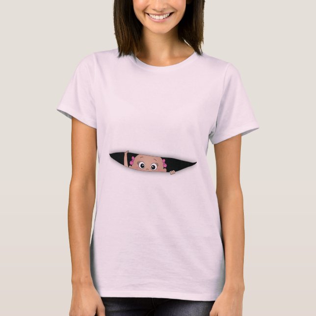 T-shirt Bébé sur le dessus de maternité de manière (Devant)