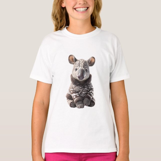 T-shirt Bébé Tapir en Pull Enfants (Devant)