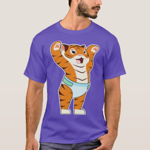 T-shirt Bébé tigre avec sous-vêtements