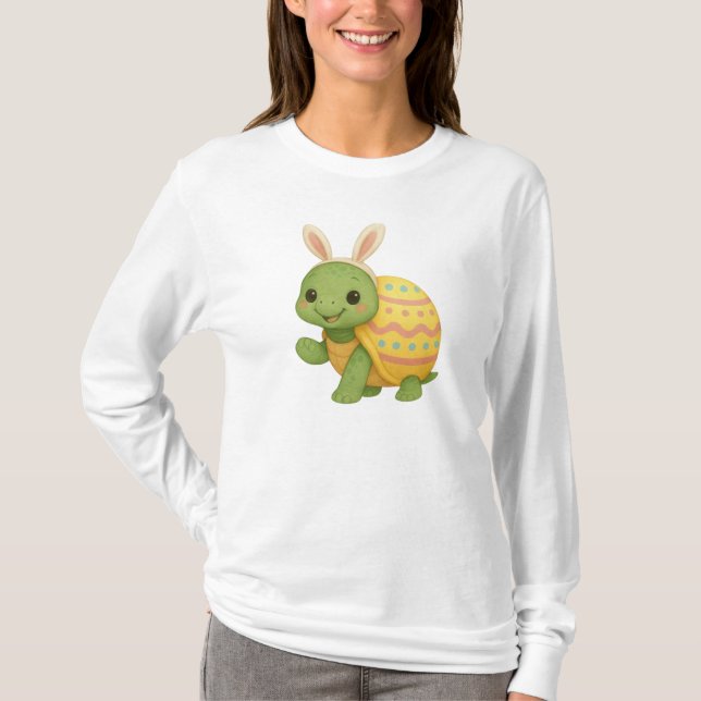 T-shirt Bébé tortue mignon de Pâques/Printemps (Devant)