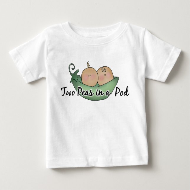 T-shirt bébé Two Peas Twin unisex (Devant)