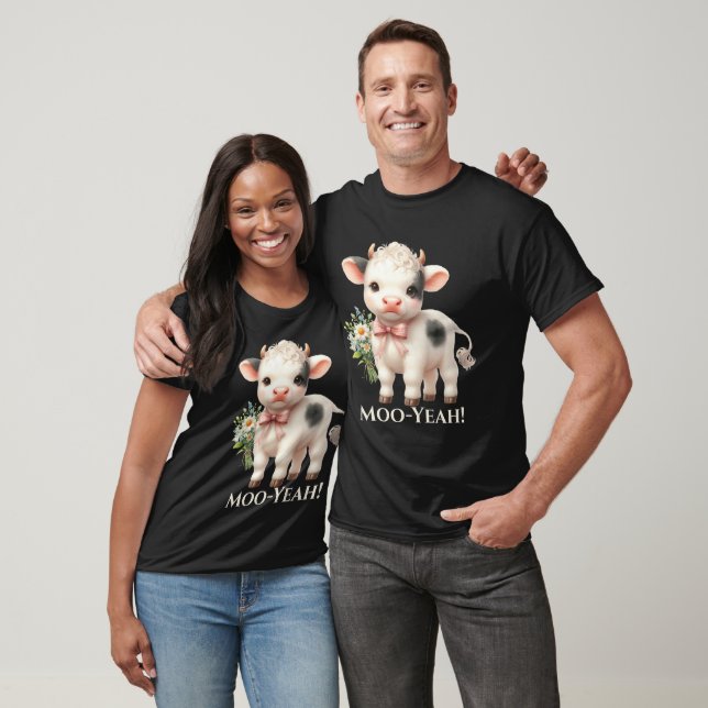 T-shirt bébé vache drôle Moo-Yeah  (Unisexe)