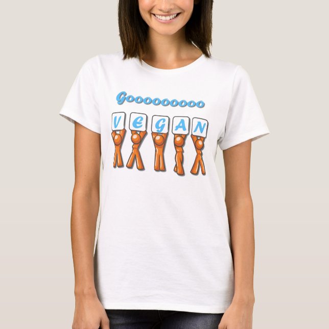 T-shirt Bébé végétalien de Goooo de femmes - poupée (Devant)