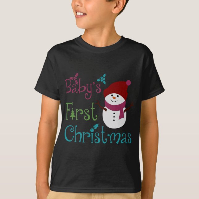T-shirt Bébés adorables Premier Noël (Devant)