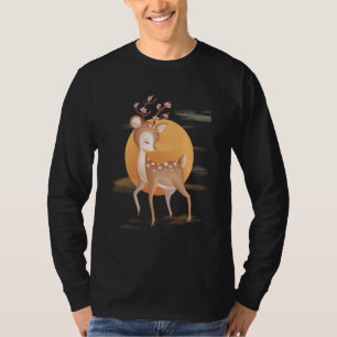 T-shirt Bébés Cerfs Faons Adorables Pour Jeunes et Adultes