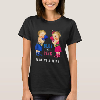 T-shirt Bébés en boxe rose ou bleu, fête de révélation de