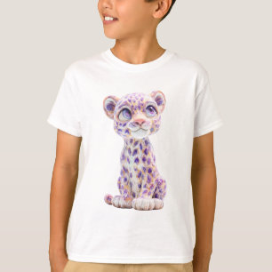 T-shirt Bébés guépard tacheté de la galaxie violette