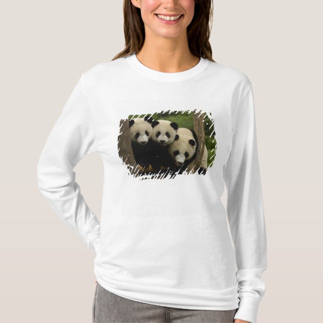 T-shirt Bébés panda géant (Ailuropoda melanoleuca) (Devant)
