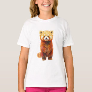 T-shirt Bébés pandas roux debout adorables