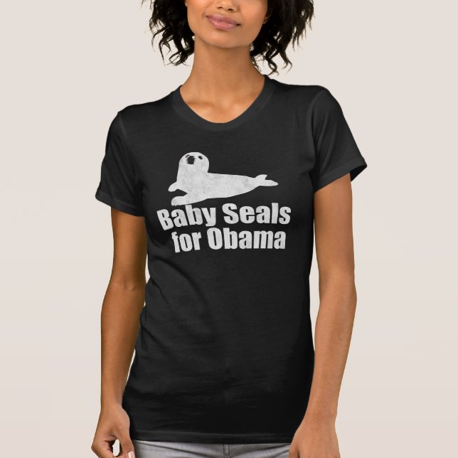 T-shirt Bébés phoques pour Obama (Devant)