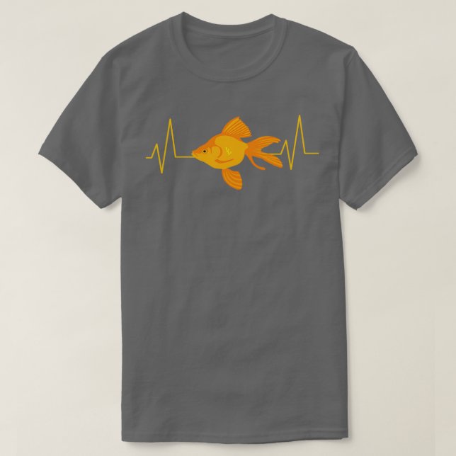 T-shirt Bécart cardiaque du poisson d'or (Design devant)