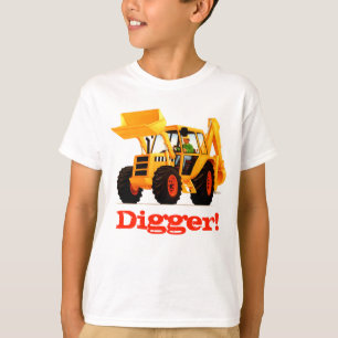 T-shirt Bêcheur fait sur commande de construction de jaun
