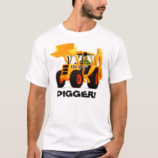 T-shirt Bêcheur jaune fait sur commande de construction