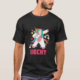 T-shirt Becky Girl Nom Dabbing Unicorn Rainbow Custom Bir