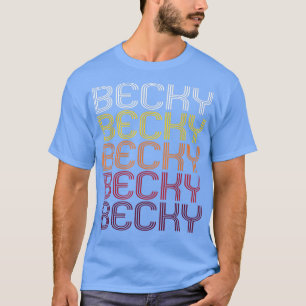 T-shirt Becky Retro Wordmark Motif - Style Vintage