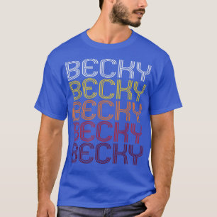 T-shirt Becky Retro Wordmark Motif - Style Vintage 1604