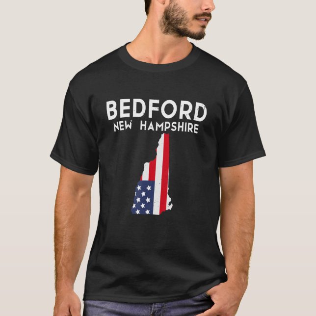 T-shirt Bedford New Hampshire USA State America Travel (Devant)