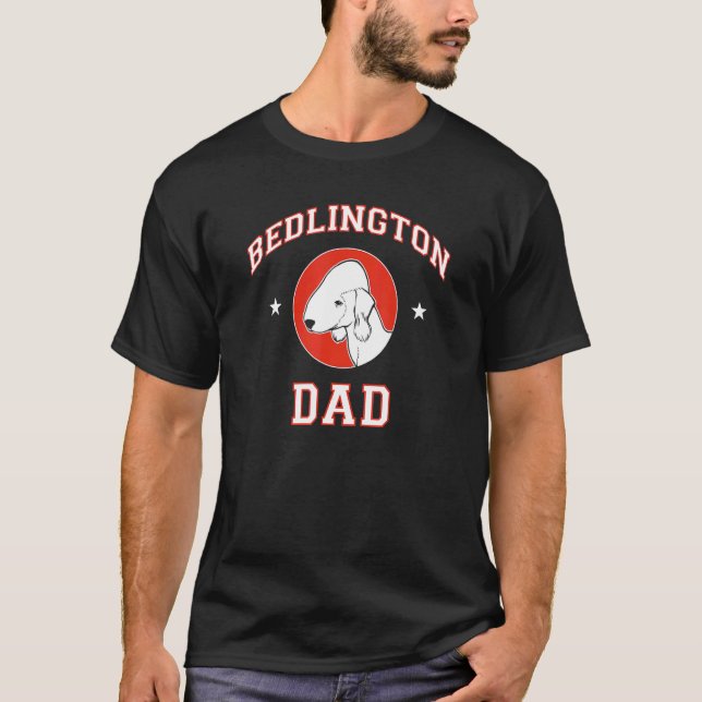 T-shirt Bedlington Terrier Dad (Devant)