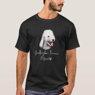 T-shirt Bedlington Terrier Maman mignonne Chien chiot prop