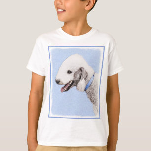 T-shirt Bedlington Terrier Peinture - Art Chien original