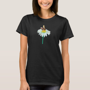T-shirt Bee de miel sur une fleur blanche