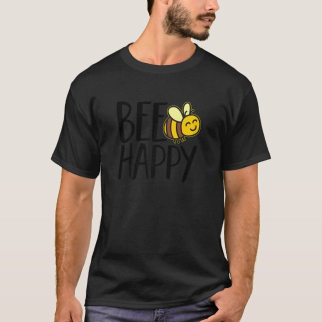 T-shirt Bee Happy Bee Kids & Women (Devant)