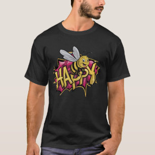 T-shirt Bee Happy Bumblebee Tournesol Floral Sauvez Les Ab