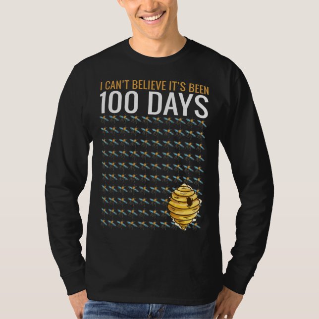 T-shirt Bee Hive Tree 100 Days Of School Teacher Boys (Devant)
