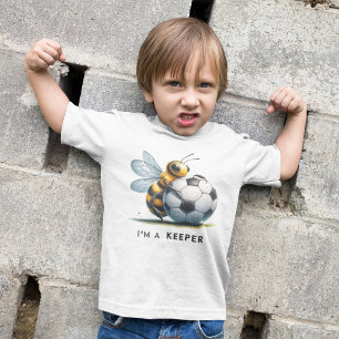 T-shirt Bee Holding Soccer Ball Artwork