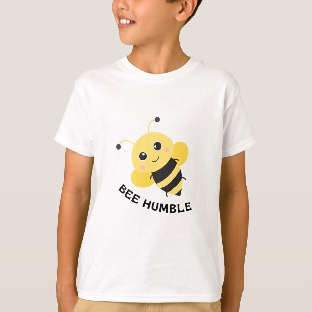 T-shirt Bee Humble Cute Bee – Inspirational Minima (Devant)