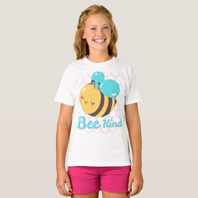 T-shirt Bee Kind – Cute Positivity & Kindness Animal Desig (Devant entier)