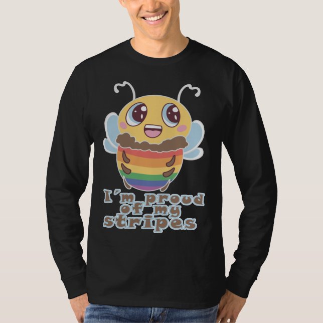 T-shirt Bee LGBTQ+ LGBT LGBTQ Rainbow Bee (Devant)