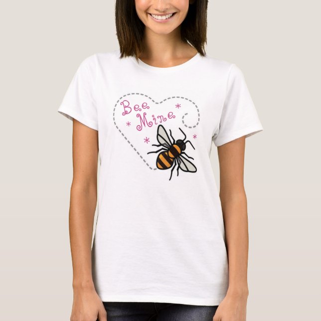 T-shirt Bee Mine Saint-Valentin Coeur (Devant)