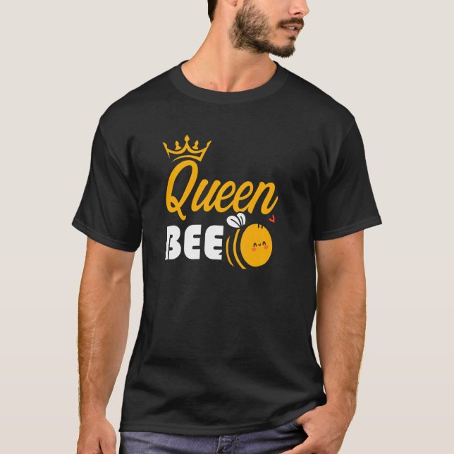 T-shirt Bee Queen Beekeeper Beehive Honey Bees Honeycomb B (Devant)