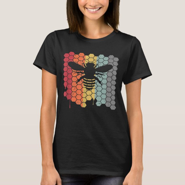 T-shirt Bee Retro Style Beekeeper (Devant)