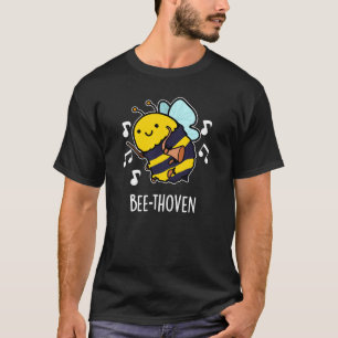 T-shirt Bee-thoven Funny Musique Bee Pun Dark BG