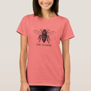 T-shirt Bee Worker Honey Black Bumblebee