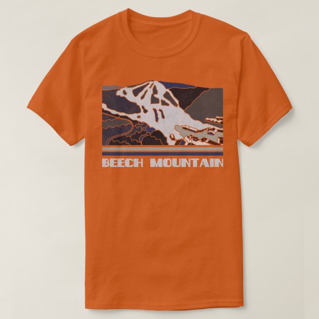 T-shirt Beech Mountain Ski Resort Alpine Skiing Mountains (Design devant)