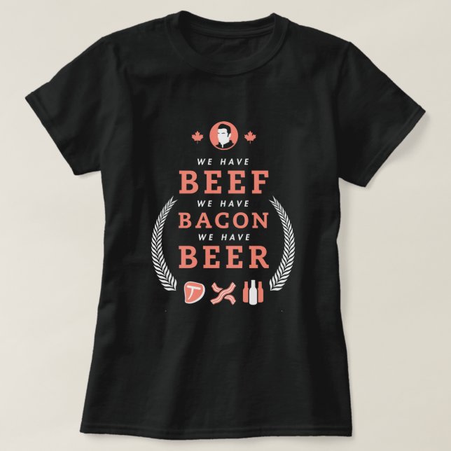 T-shirt Beef Bacon Beer Classic (Design devant)