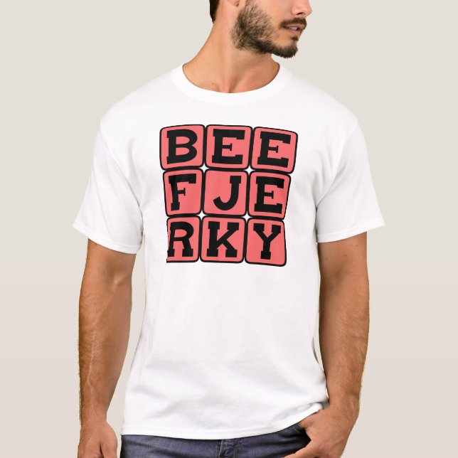 T-shirt Beef Jerky, friandise déshydratée (Devant)