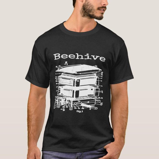 T-shirt Beehive Paten Bee Hive Parts (Devant)