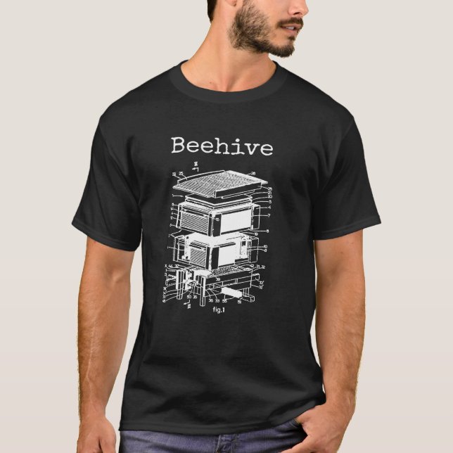 T-shirt Beehive Patent Beekeeper (Devant)