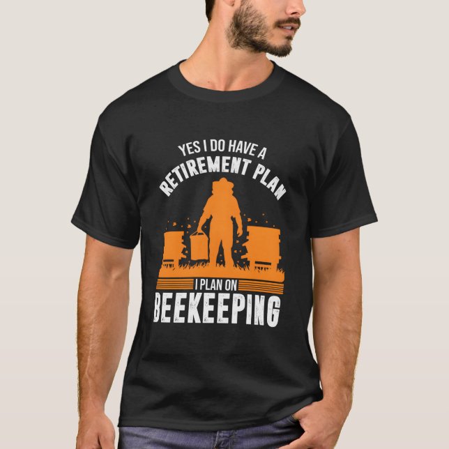 T-shirt Beekeeg Retiret Plan Beekeeper Tool Honeycomb Bee (Devant)