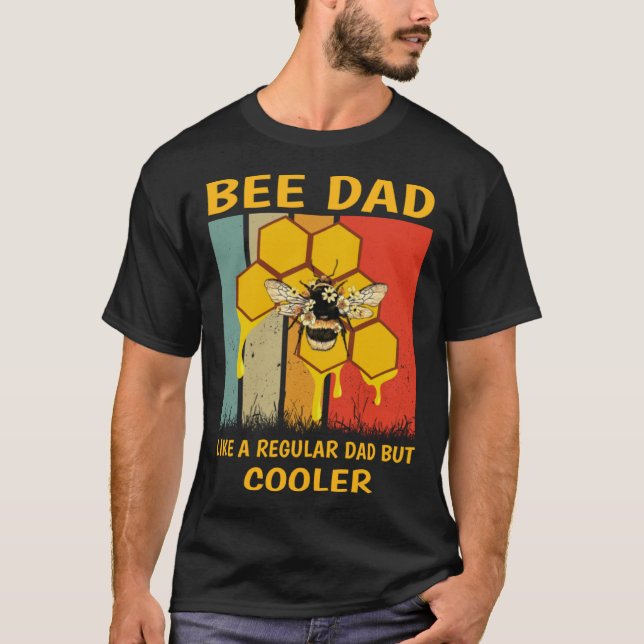 T-shirt Beekeeper Beekeeper Papa Honey Comme Un Papa Régul (Devant)