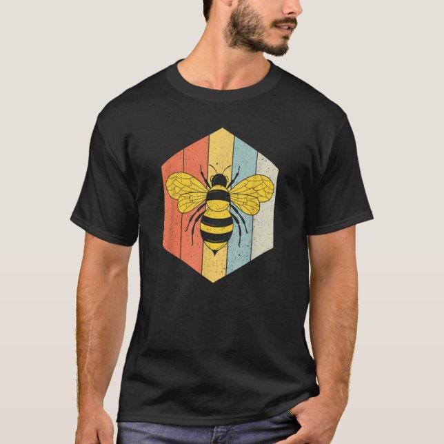 T-shirt Beekeeper Beekeeping Bumblebee Vintage Retro Bees (Devant)