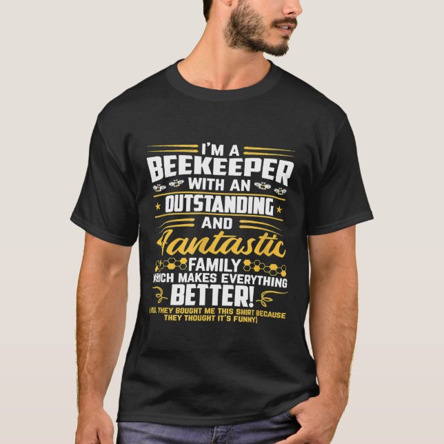 T-shirt Beekeeper Hommes apiculture Apiariste Miel abeille (Devant)