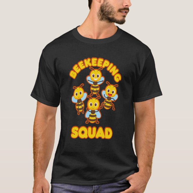T-shirt Beekeeper Squad Cute Bee Honey Nature Faune (Devant)