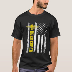 T-shirt Beekeeper Style Rétro Abeille patriotique
